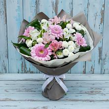 Букет цветов из:  Герберы, Альстромерии и Хризантемы #REPLACE_PRED# Хворостянка