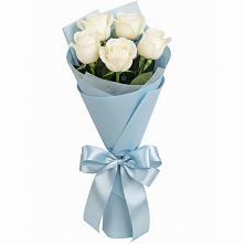 Букет 5 Белых роз Проуд в Хворостянка
