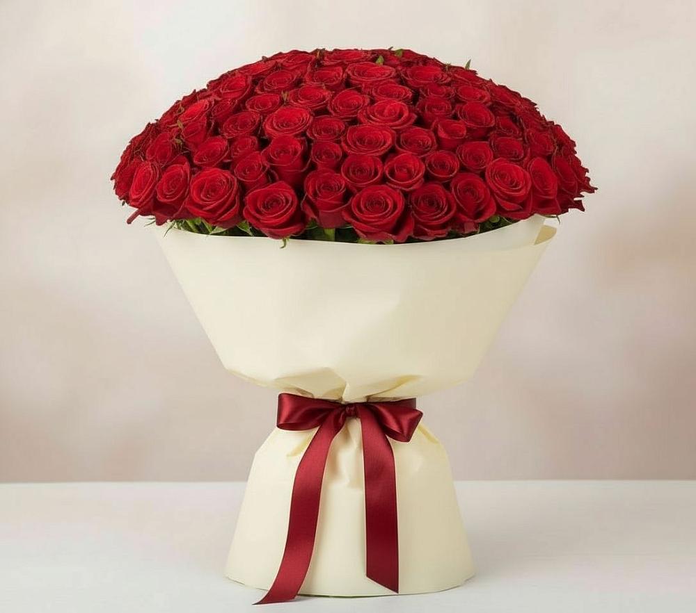 Букет 101 Красная роза Милано в Хворостянка