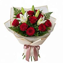 Букет цветов из:  Лилии и Розы в Хворостянка