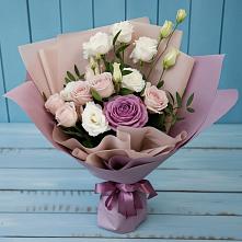 Букет цветов из:  Розы и Лизиантусы в Хворостянка