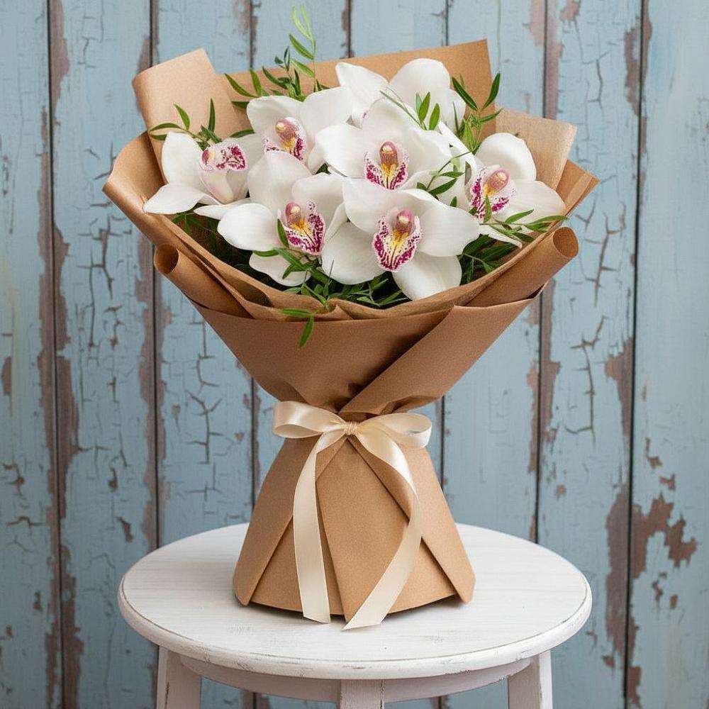 Букет цветов из: Орхидеи и Розы в Хворостянка