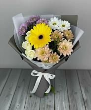 Букет цветов из:  Розы, Герберы и Хризантемы в Хворостянка