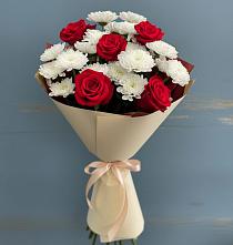 Букет цветов из:  Розы и Хризантемы в Хворостянка