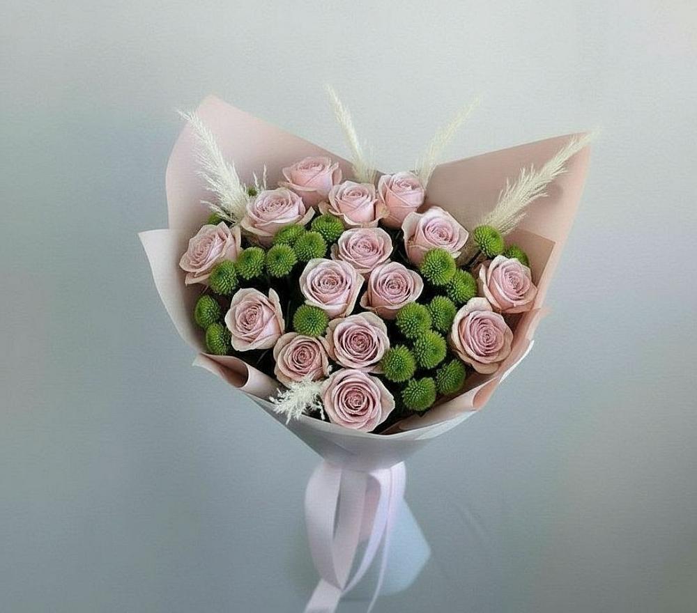 Букет цветов из: Розы и Хризантемы в Хворостянка