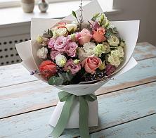 Букет цветов из:  Розы, Лизиантусы и Гвоздики #REPLACE_PRED# Хворостянка