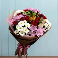 Букет цветов из:  Розы, Хризантемы и Альстромерии в Хворостянка