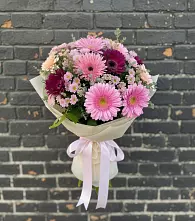 Букет цветов из:  Герберы и Хризантемы в Хворостянка
