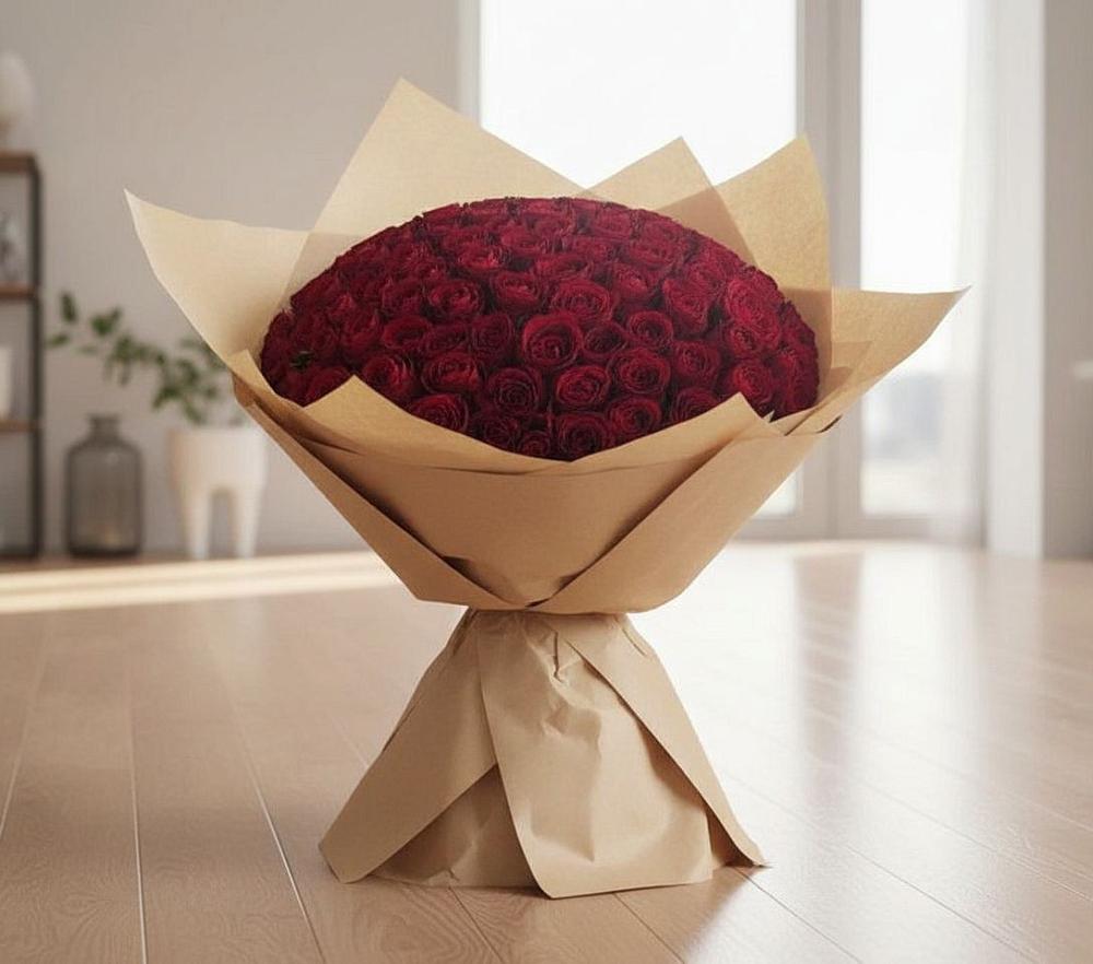Букет 101 Красная роза в Хворостянка