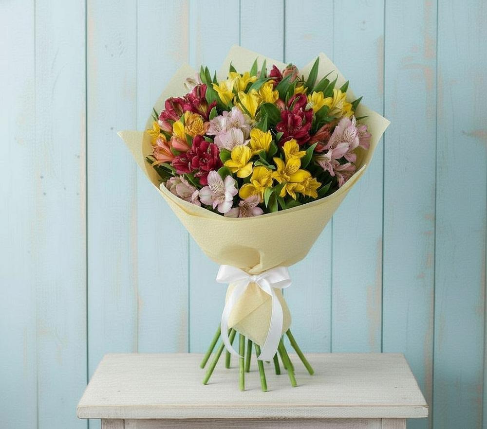 Букет цветов из: Альстромерии в Хворостянка
