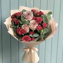 Букет цветов из:  Гвоздики и Розы в Хворостянка