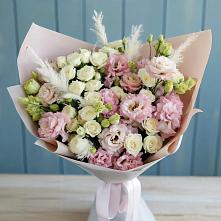 Букет цветов из:  Альстромерии и Розы в Хворостянка